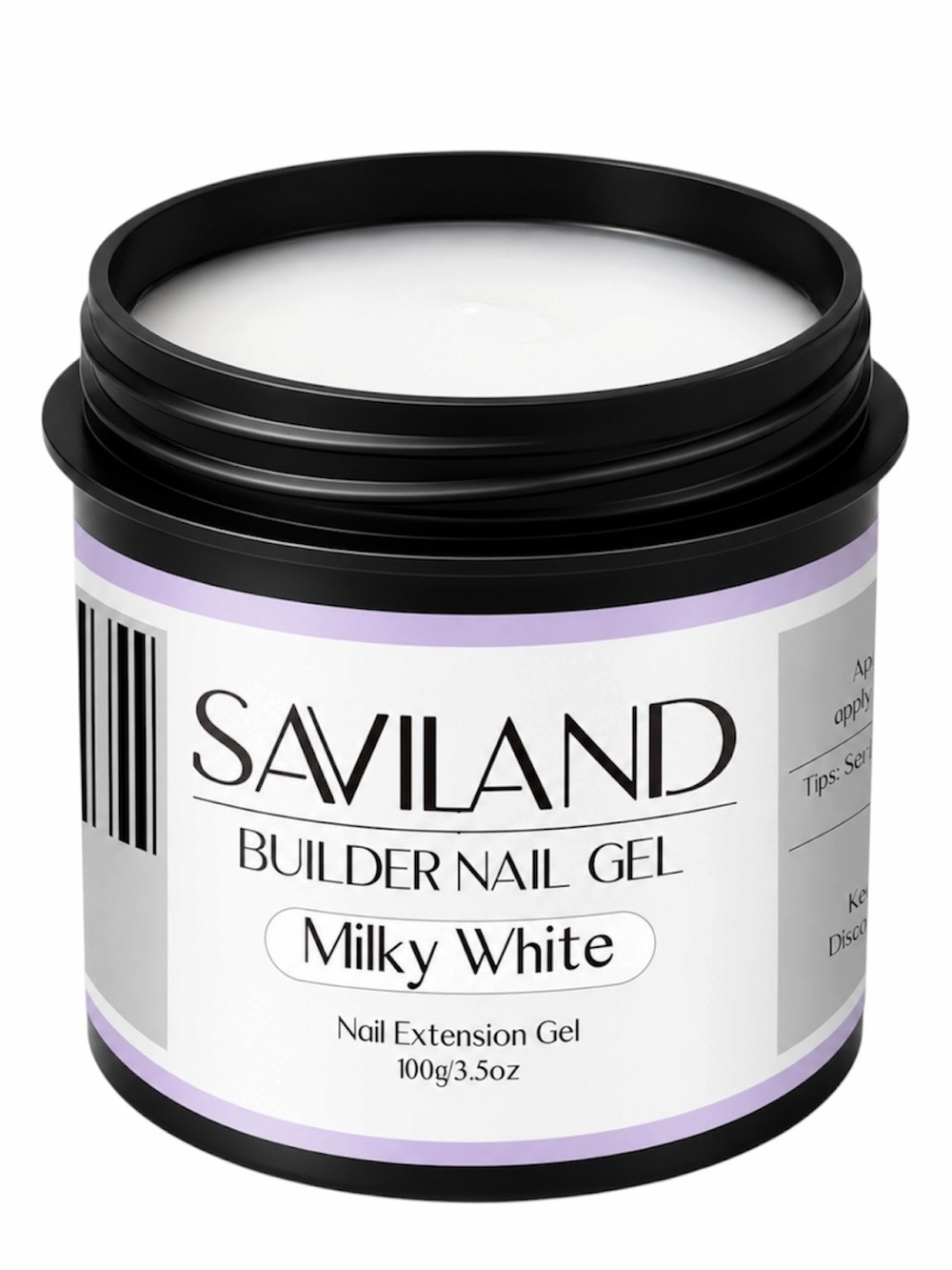 SAVILAND BUILDER NAIL GEL IN MILKY WHITE 100G - BRAND NEW